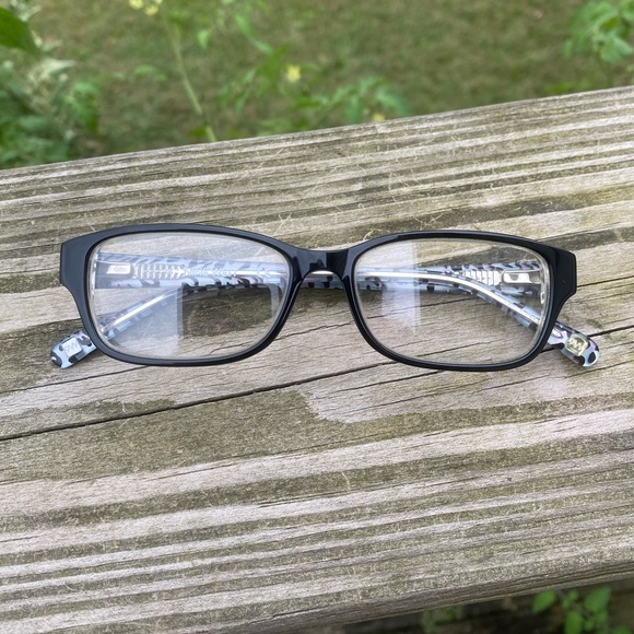 Nine West glasses frames black with leopard print inside 50[]15 135 - Picture 6 of 9